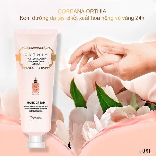 [Coreana] Orthia 24K Rose gold Essence hand Cream 50ml