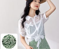 White shirt floral suspender dress two-piece set - SE010