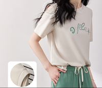 Luxury T-shirt drawstring wide-leg pants two-piece set - SE07