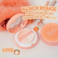 [Black Rouge] Peach cover velvet cushion 14g