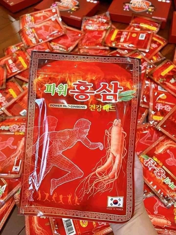 [Daejeontop] Power Red Ginseng smertelindringsplaster Saponin plasterpads (20 pads/pose)