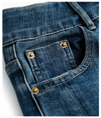 Elastic High Waist Slim Jeans - Designed - QN07