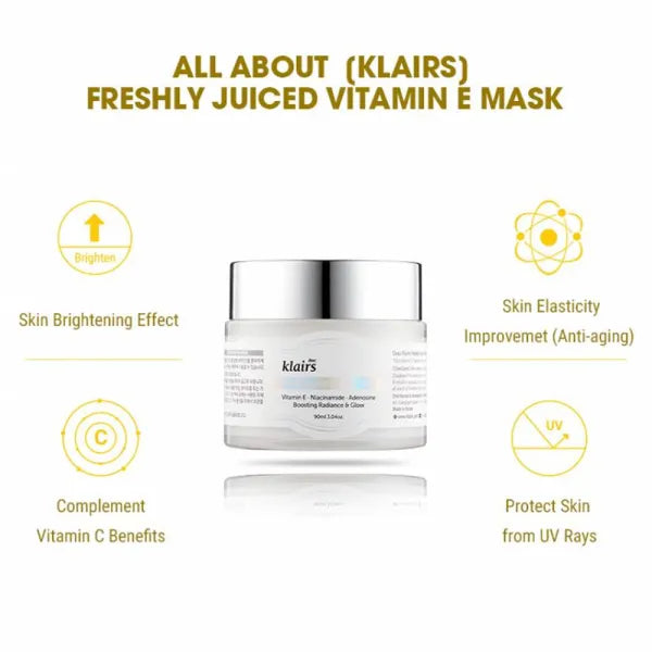 [Dear, klairs] Freshly Juiced Vitamin E Mask (90ml)